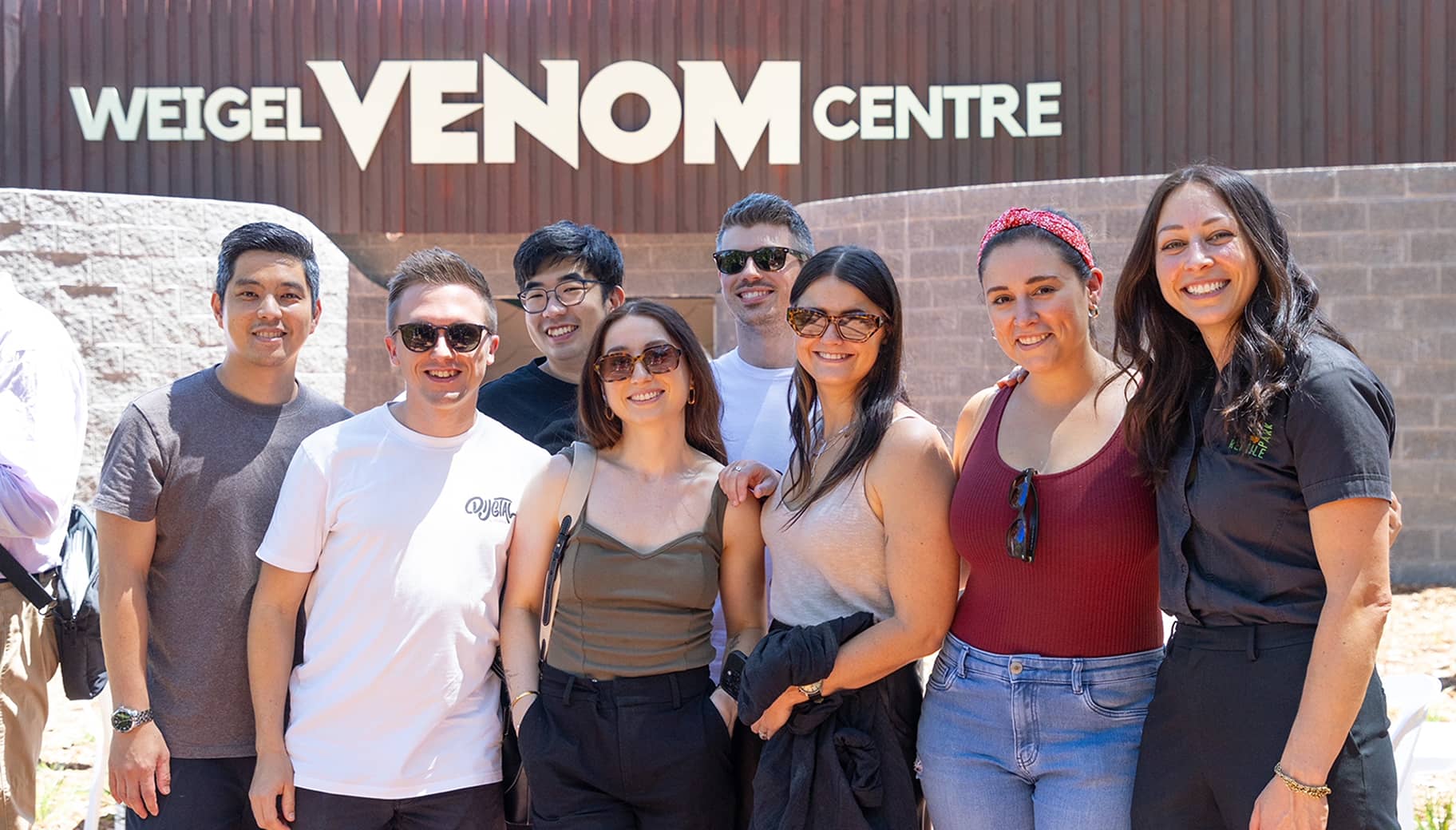 The DIJGTAL team outside the new Weigel Venom Centre at the Australian Reptile Park